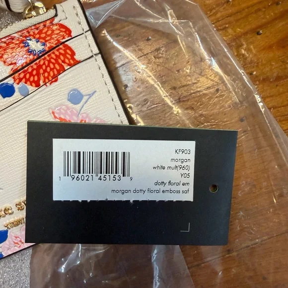 Kate Spade Morgan Dotty Floral Card Holder - Picture 2 of 2